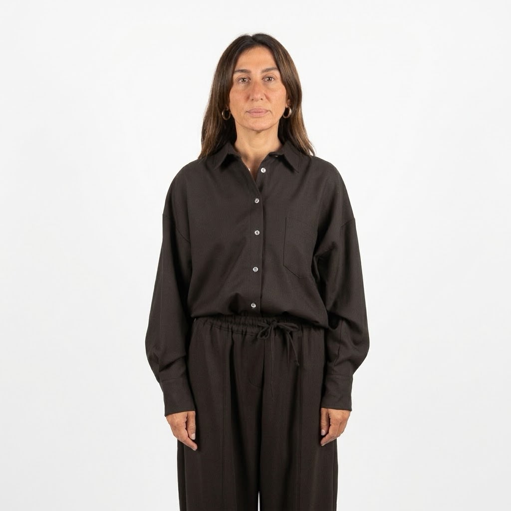 Completo camicia e pantalone cioccolato
