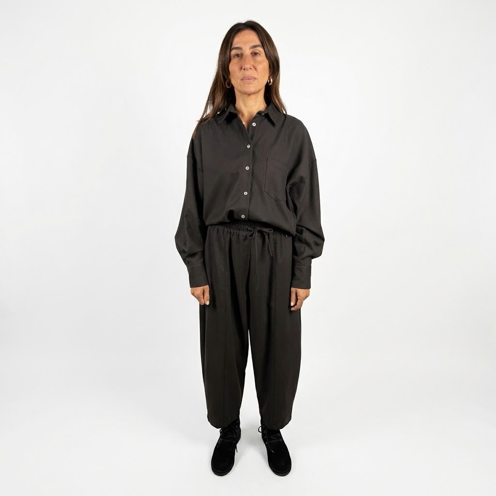 Completo camicia e pantalone cioccolato