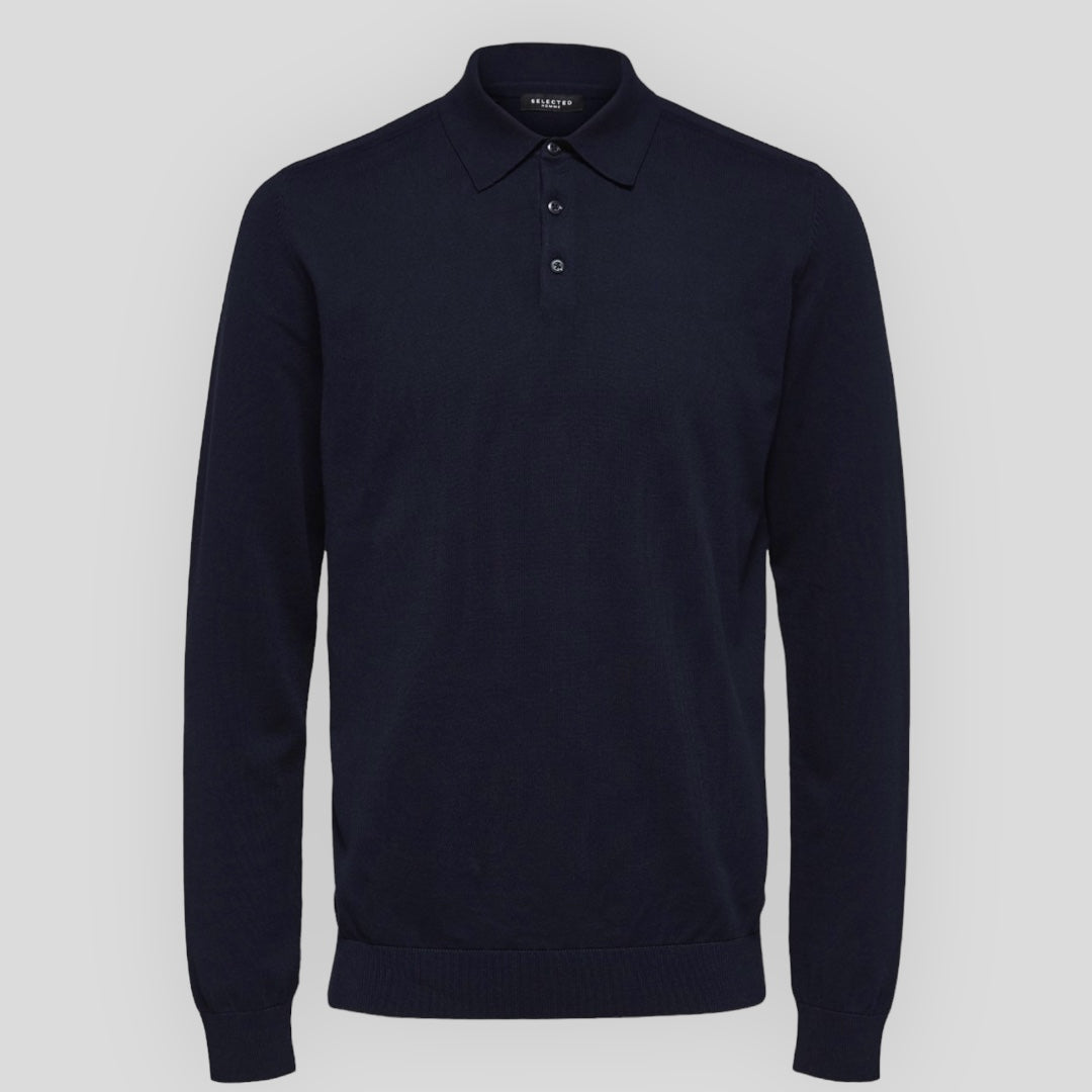 Polo tre bottoni dark blu