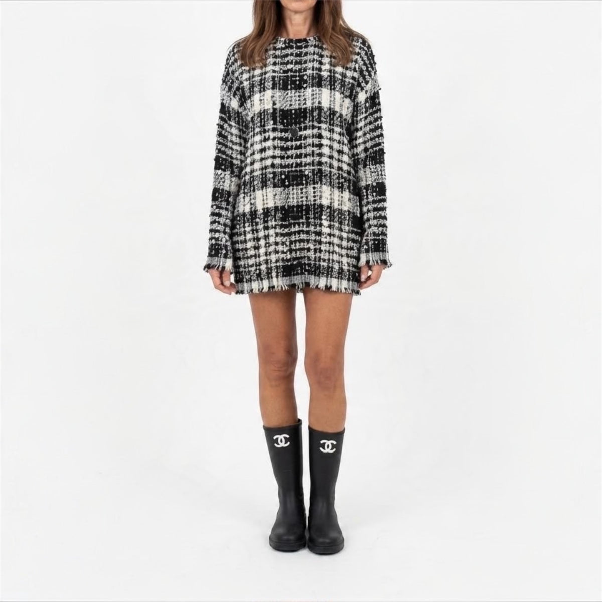 Mini abito in boucle&