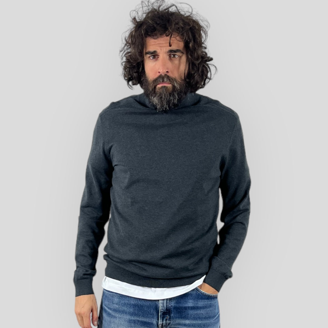 Maglione collo alto dark gray