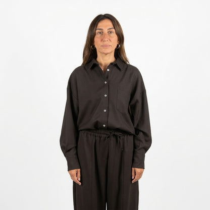 Completo camicia e pantalone cioccolato