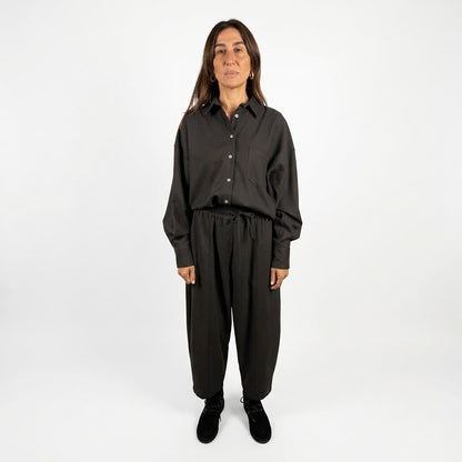 Completo camicia e pantalone cioccolato