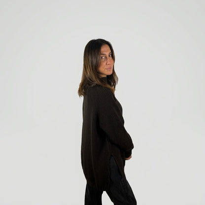 Maglia Over Marrone