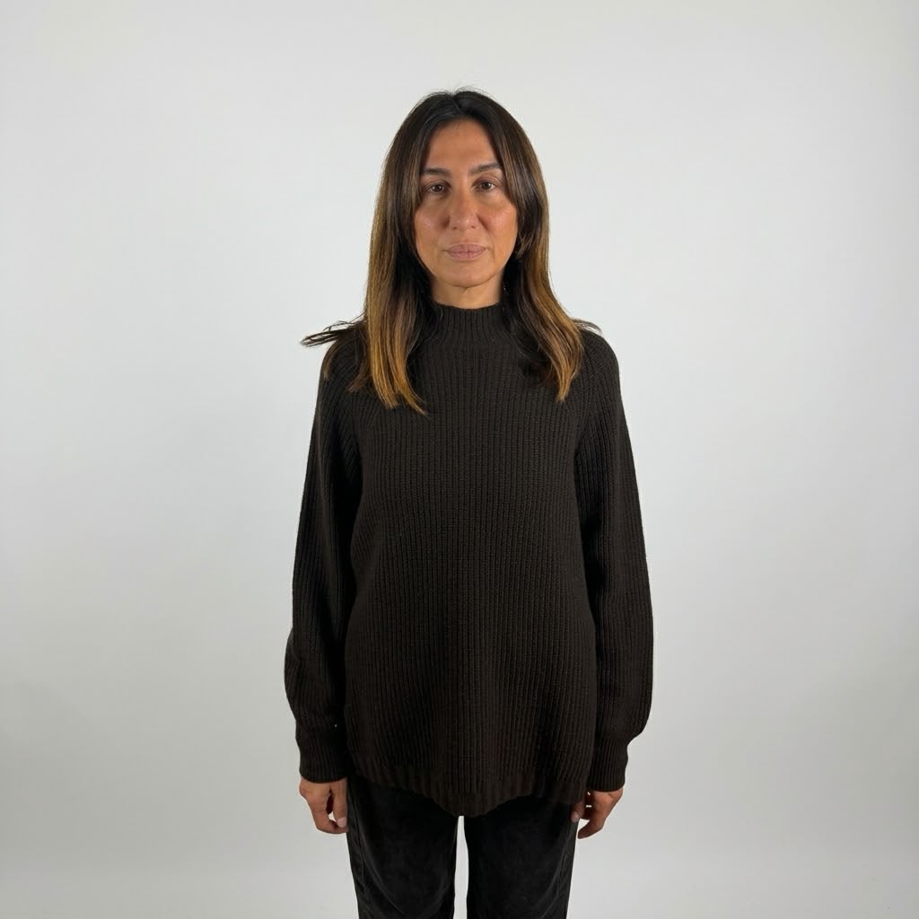 Maglia Over Marrone