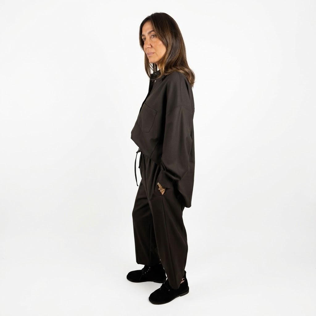 Completo camicia e pantalone cioccolato