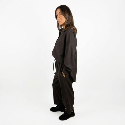 Completo camicia e pantalone cioccolato