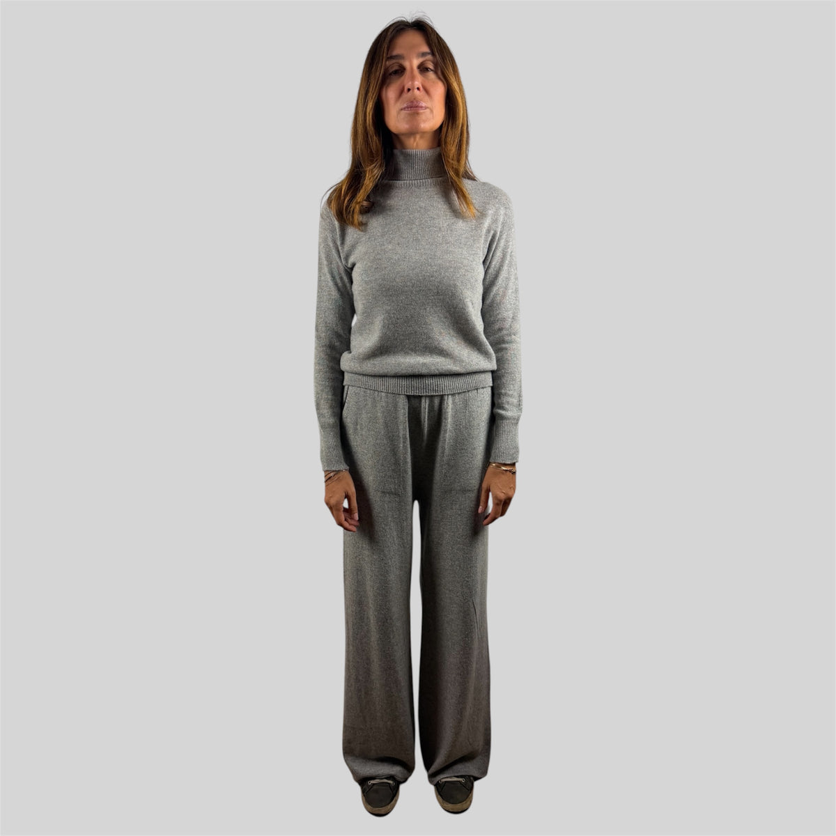 Pantalone in lana grigio