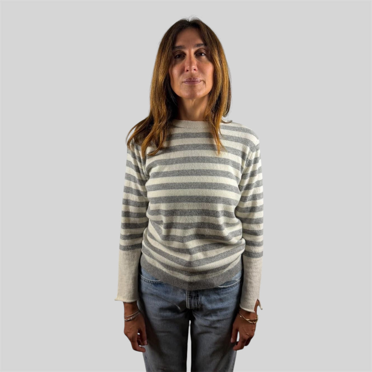Maglia a righe girocollo