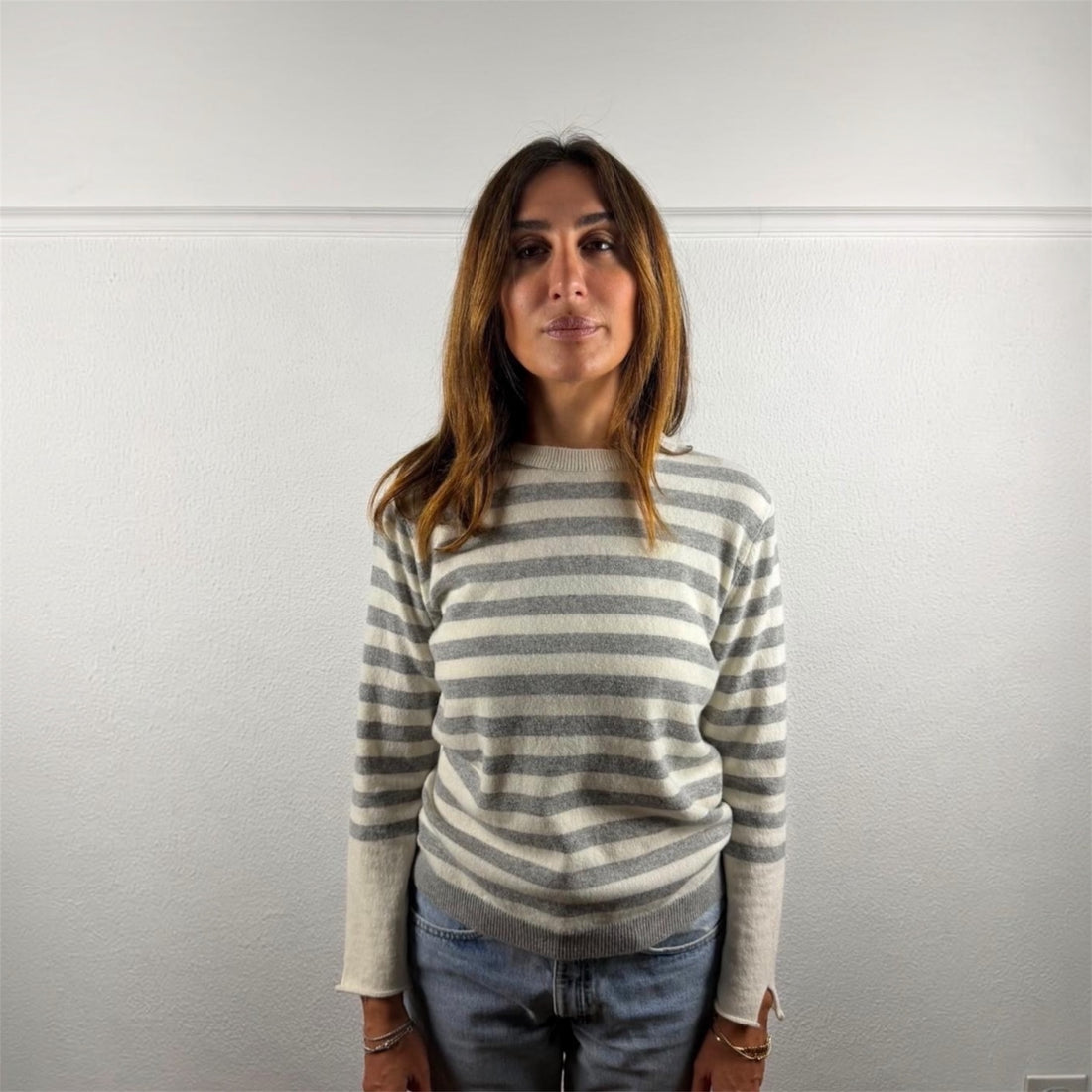 Maglia a righe girocollo