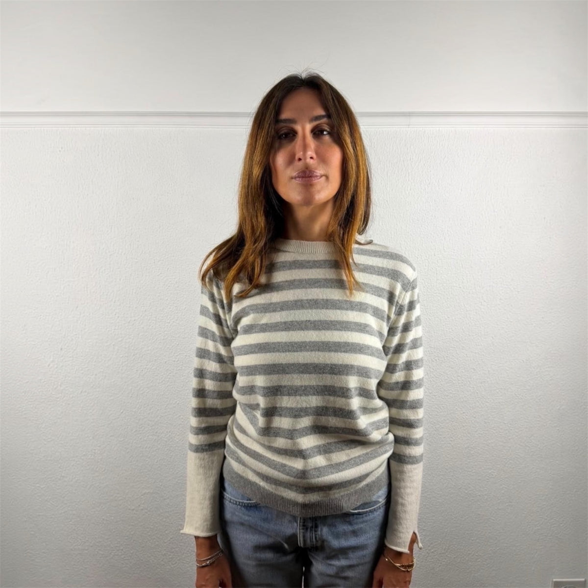 Maglia a righe girocollo