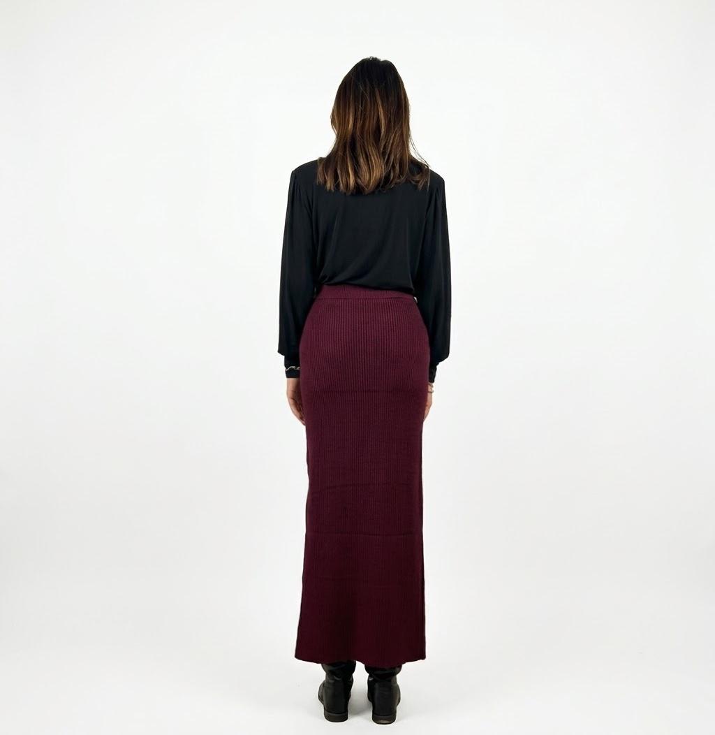 Cappotto e lounguette spacco bordeaux