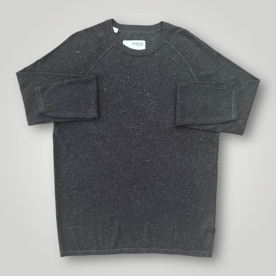 Maglia cotone e lino nero