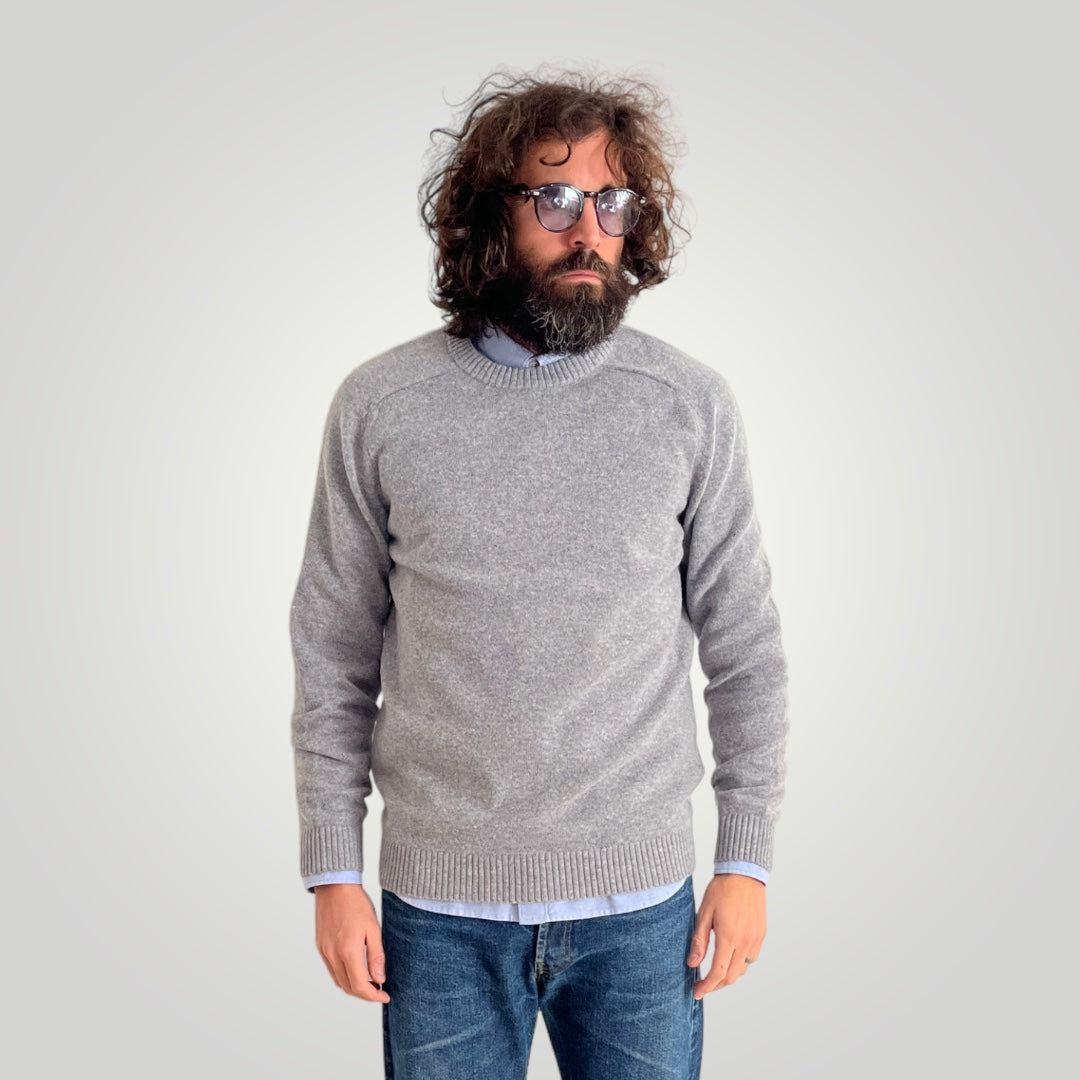 Maglione in lana light grey